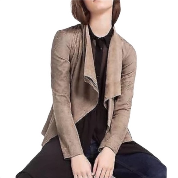 Zara Faux Suede Leather Moto Jacket - Picture 2 of 12